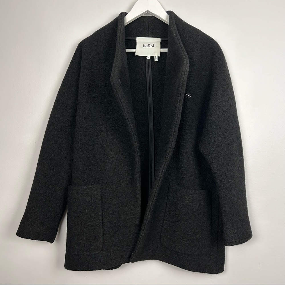 ba&sh Women's Black Wool Coat